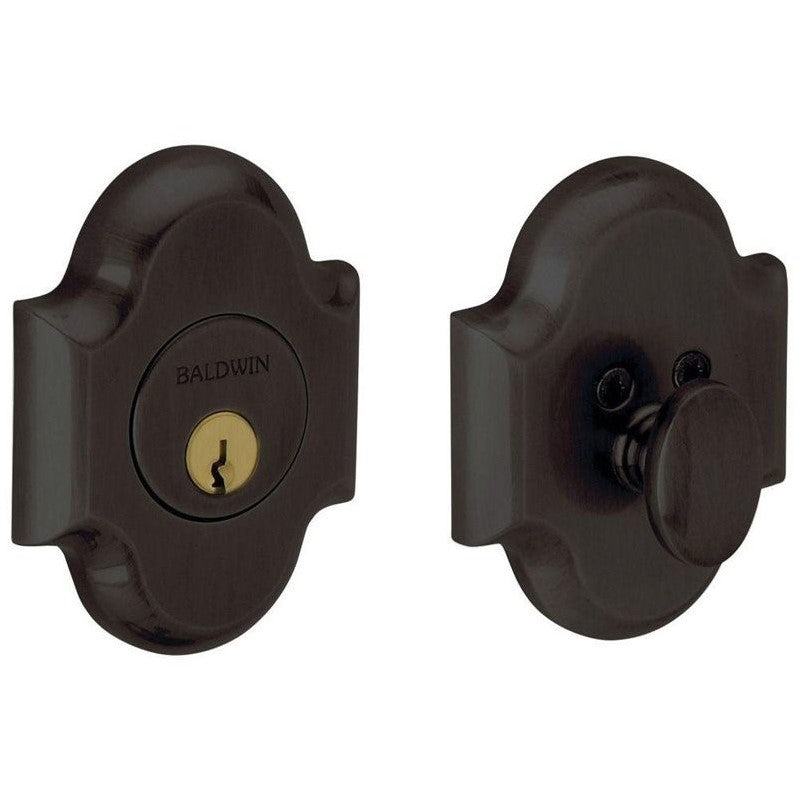 Baldwin 8252 Boulder Arched Single Cylinder Deadbolt from the Images Collection Oil Rubbed Bronze
