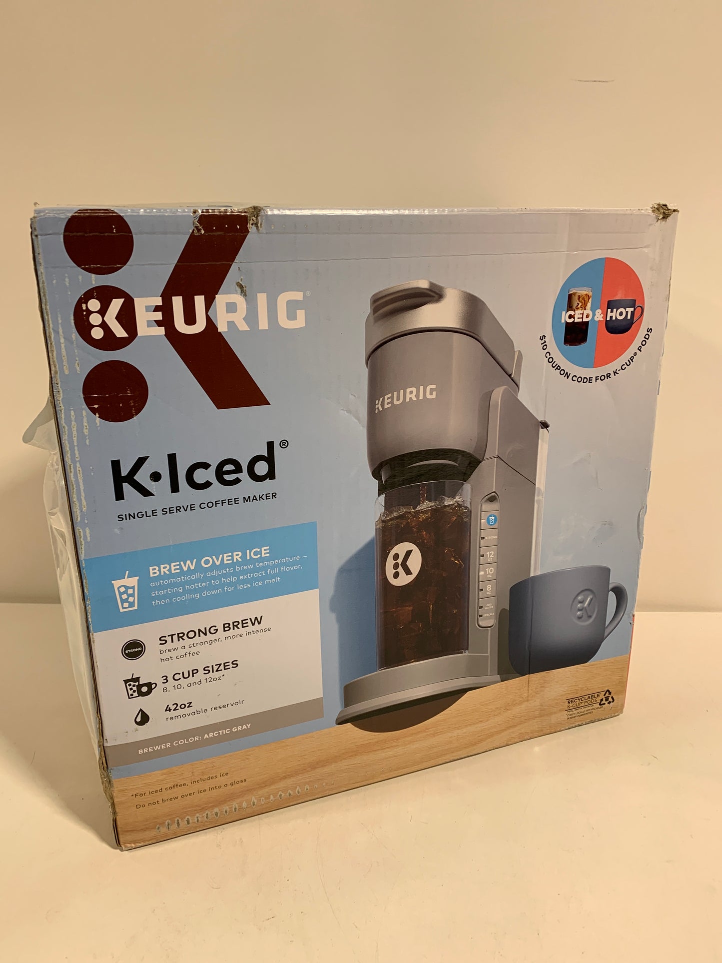 Keurig K-Iced Single Serve Coffee Maker - Arctic Gray