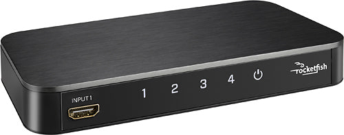 Rocketfish™ - 4-Port 4K 60Hz HDMI Switch Box - Black
