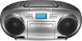 Insignia - AM/FM Radio Portable CD Boombox with Bluetooth - Silver/Black - *Headphones & Tech Accessories