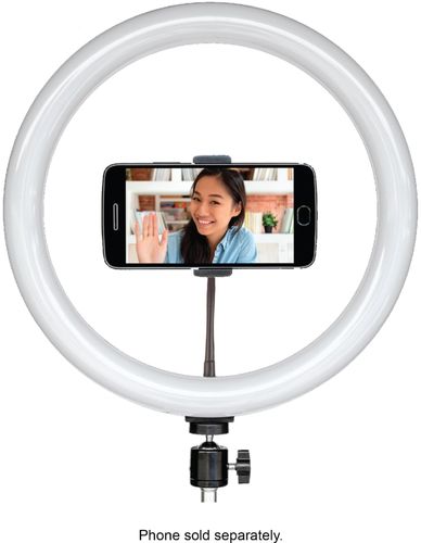 Used Sunpak - 12’’ Bicolor LED Ring Light Kit - Black - *Cameras Camcorders & Drones