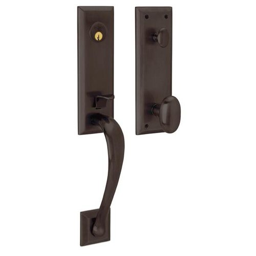 Baldwin 85352.ENTR Cody Single Cylinder Handleset with Oval Interior Knob with Emergency Egress Venetian Bronze
