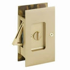 Emtek 2108 Modern Rectangular Privacy Pocket Door Lock Satin Brass Sliding Door Hardware Pocket Door Hardware Locks Privacy Locks