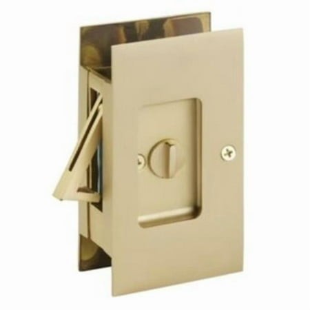 Emtek 2108 Modern Rectangular Privacy Pocket Door Lock Satin Brass Sliding Door Hardware Pocket Door Hardware Locks Privacy Locks