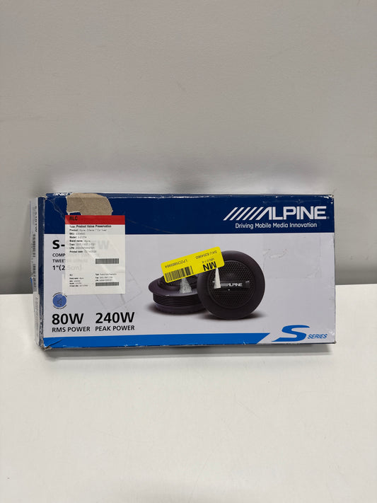 Alpine - S-Series 1" Car Tweeters (Pair) - Black