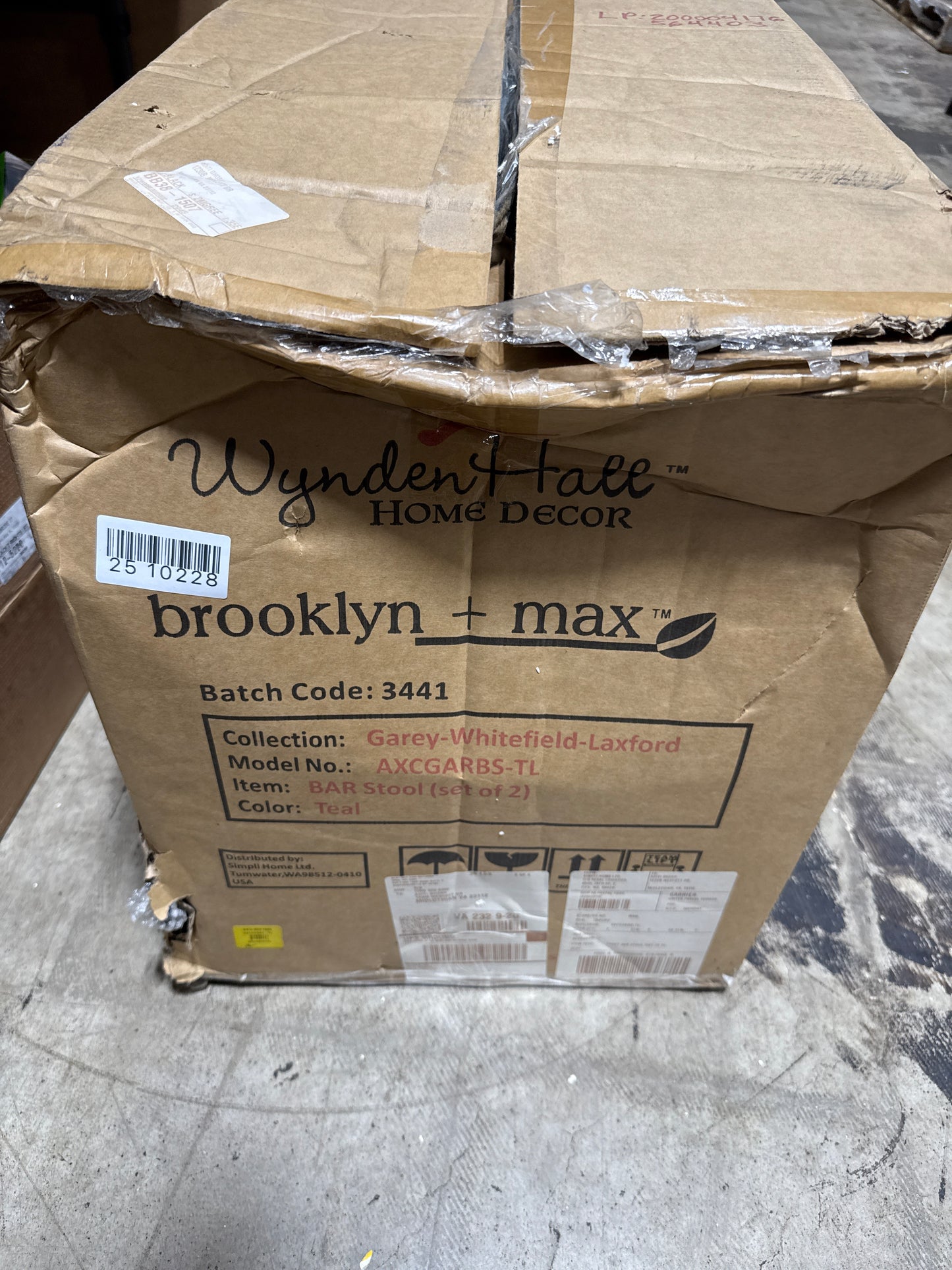 Simpli Home - Garey Bar Stool (Set of 2) - Teal