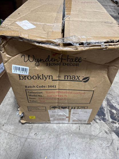 Simpli Home - Garey Bar Stool (Set of 2) - Teal