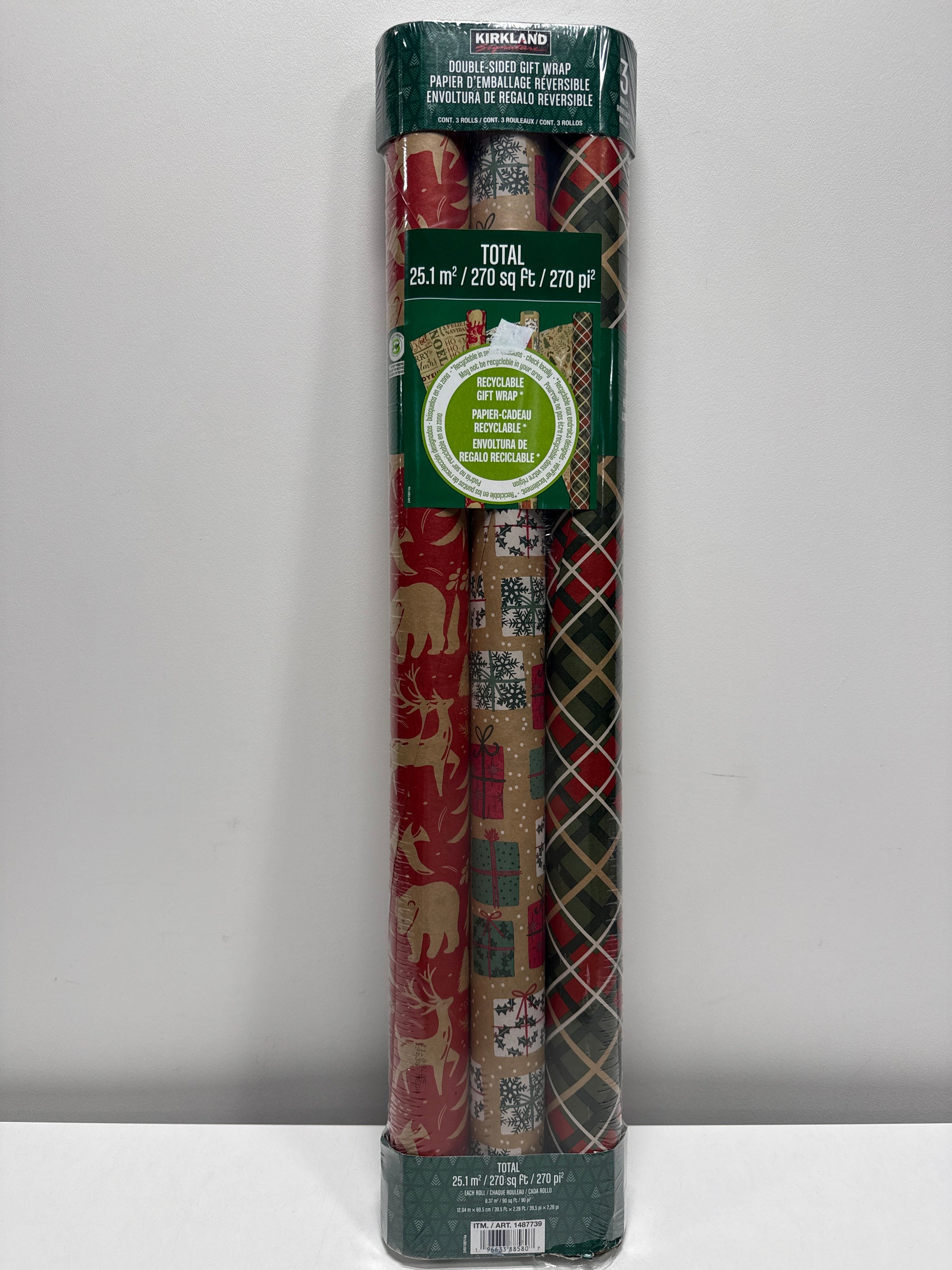 Kirkland Signature Double Sided Wrapping Paper 3-pack - *Christmas & Seasonal
