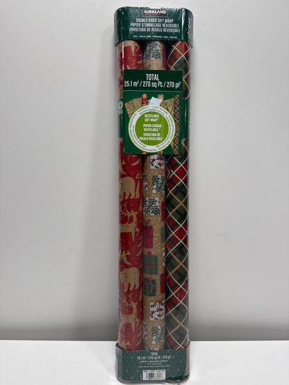 Kirkland Signature Double Sided Wrapping Paper 3-pack - *Christmas & Seasonal