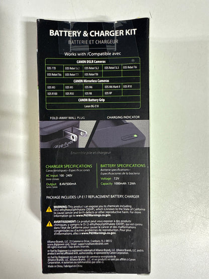 Lot of 24 - Digipower - Digital Camera Battery & Charger Kit, Replacement for Canon LP-E17