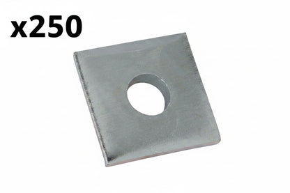250 x 3/8 in. Square Strut Washer Silver Galvanized (ZAB2413/8EG-10)