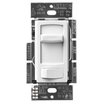 Skylark Contour LED+ Dimmer Switch for LED and Incandescent Bulbs, 150-Watt/Single-Pole or 3-Way, White (CTCL-153PDH-WH)