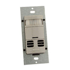 Leviton Ultrasonic/Infrared, Multi-Technology Wall Switch Sensor, No Neutral, 2400 sq. ft. Major & 400 sq. ft. Minor Motion Coverage, OSSMT-GDG, Gray