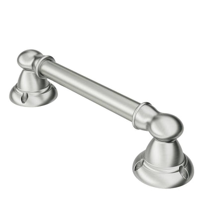 Moen Banbury 9 in. X 0.875 in. Grab Bar with Press and Mark in Brushed Nickel