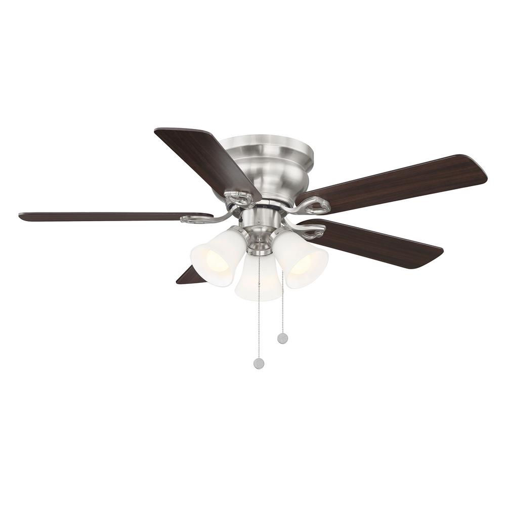 Clarkston II 44 in. LED Indoor Brushed Nickel Ceiling Fan with Light Kit - *Lighting & Electrical