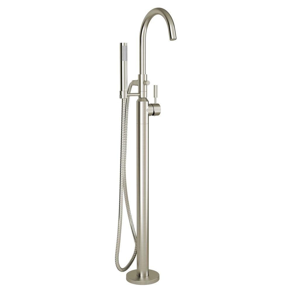 Cadet Single-Handle Freestanding Roman Tub Faucet with Hand Shower in Brushed Nickel - *Plumbing