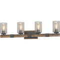 Volume Lighting 4-Light Indoor Black Walnut Bath or Vanity - *Lighting & Electrical