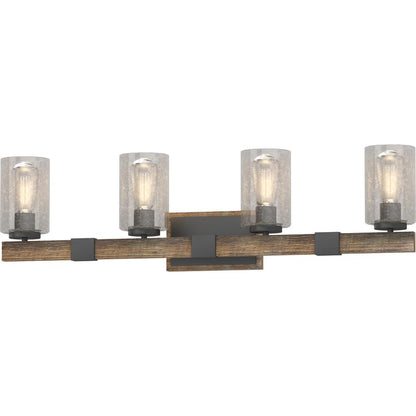 Volume Lighting 4-Light Indoor Black Walnut Bath or Vanity