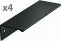 4 x Amerock BP36574 Edge Pull 4-1/2 Inch Long Finger Cabinet Pull Matte Black