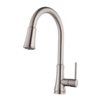 Pfister G529-PF2 Pfirst Series 1.8 GPM Single Hole Pull Down Kitchen Faucet Stainless Steel Faucet Kitchen Single Handle