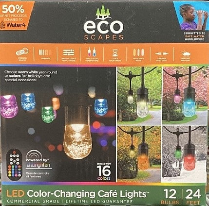 EcoScapes 24 ™ LED Color-Changing Caf © String Lights (12 Bulbs) by Enbrighten