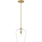 Z-Lite 473P9 Joliet 9" Wide Mini Pendant Burnished Brass Indoor Lighting Pendants