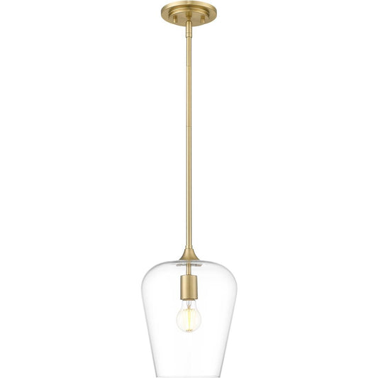 Z-Lite 473P9 Joliet 9" Wide Mini Pendant Burnished Brass Indoor Lighting Pendants