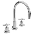 Newport Brass 990 East Linear 1.2 GPM Widespread Bathroom Faucet with Pop-up Drain Assembly Polished Chrome