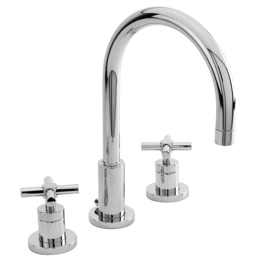 Newport Brass 990 East Linear 1.2 GPM Widespread Bathroom Faucet with Pop-up Drain Assembly Polished Chrome