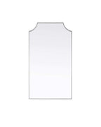 Elegant Kitchen & Bath MR3B2442SIL 24 X 42 in. Notched Metal Mirror Silver