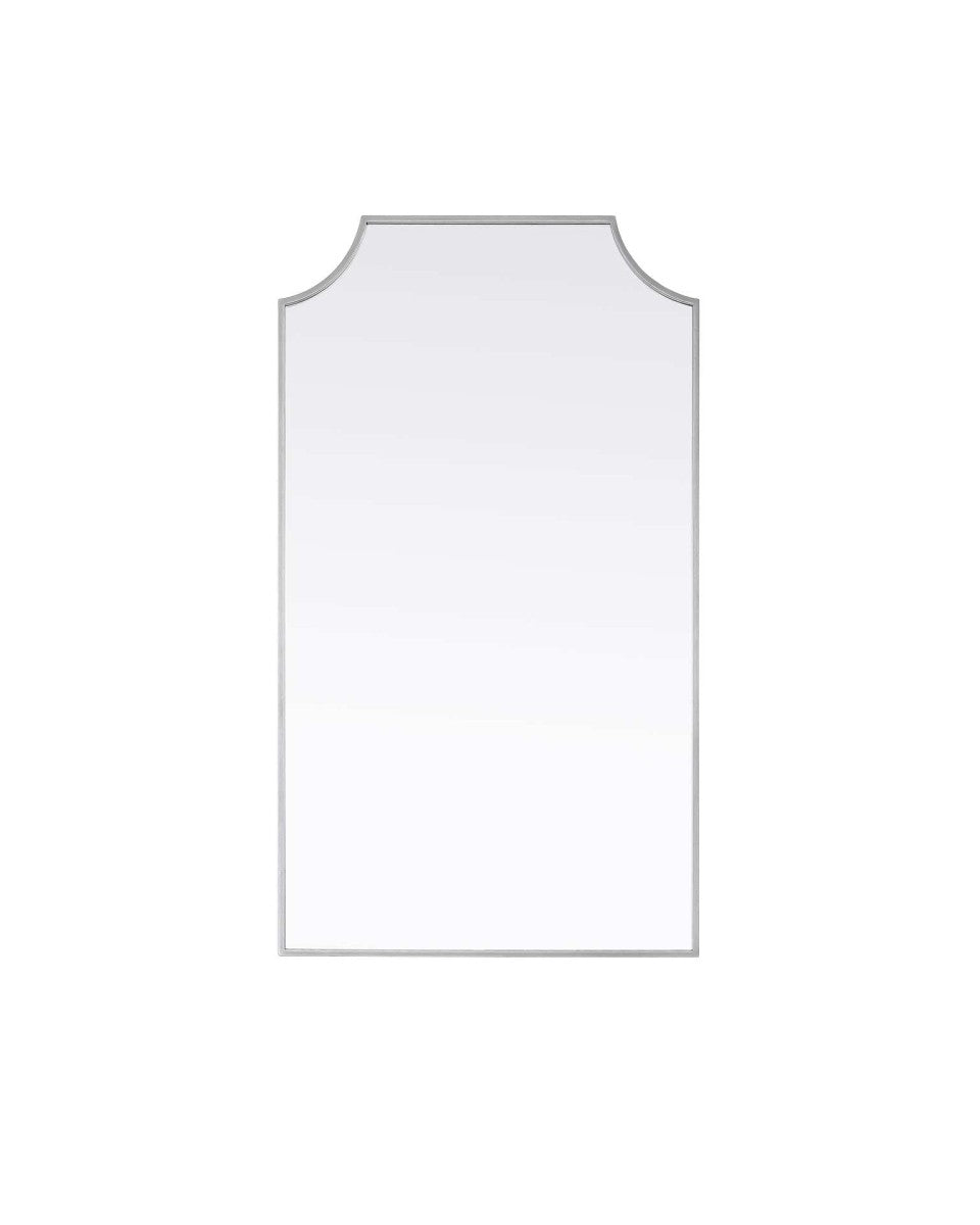 Elegant Kitchen & Bath MR3B2442SIL 24 X 42 in. Notched Metal Mirror Silver