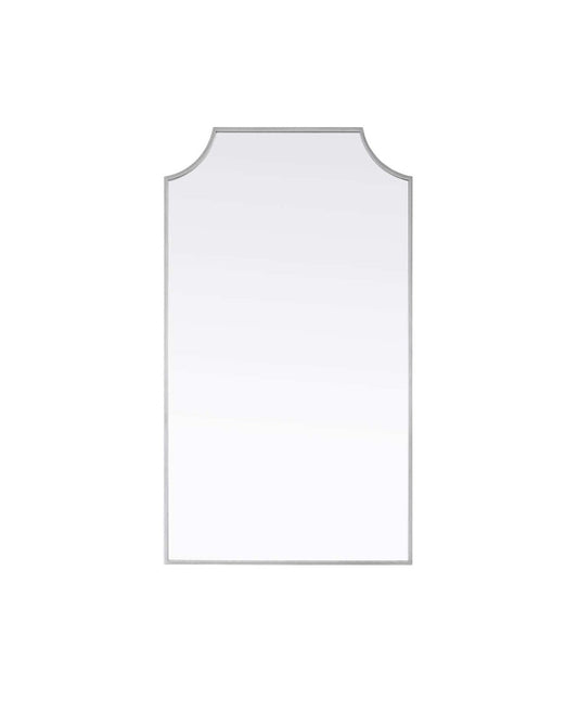 Elegant Kitchen & Bath MR3B2442SIL 24 X 42 in. Notched Metal Mirror Silver