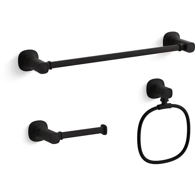 Kohler Terzet Bathroom Accessories Collection Matte Black Finish