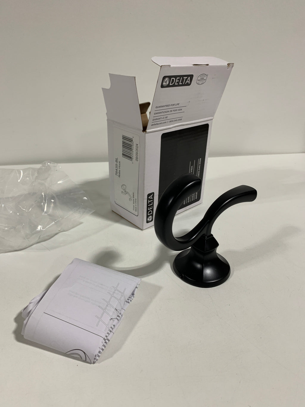 Ashlyn Double Towel Hook Bath Hardware Accessory in Matte Black - *Tools Hardware & Misc