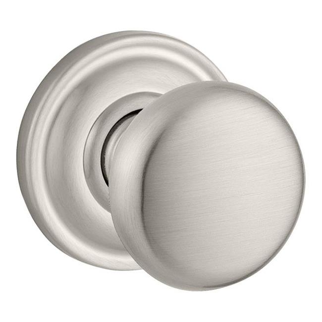 Baldwin Reserve Hdroutrr150 Half Dummy Round Knob and Traditional Round Rose Satin Nickel Finish