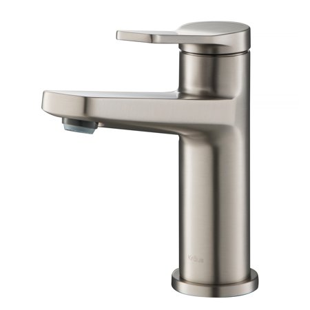 Scuff Indy Single Hole Single-Handle Basin Bathroom Faucet in Spot Free Stainless Steel
