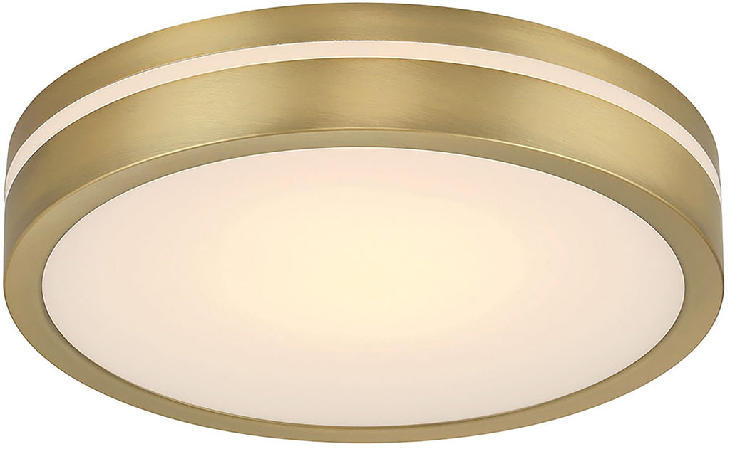 Millennium Lighting 401001 Soltra 13 Wide LED Flush Mount Drum Ceiling Fixture - Brass