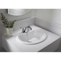 Kohler K-2699-1-0 Bryant Oval Self-Rimming Bathroom Sink with Single-Hole Faucet Drilling, White, 1.375