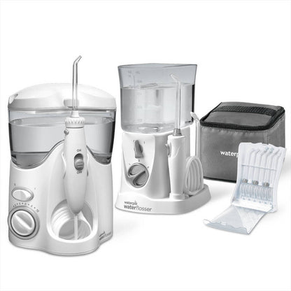 Waterpik Water Flosser, Nano Flosser, Deluxe Traveler Case, Tip Storage Case and 12 Accessory Tips Combo Pack