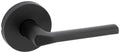 Kwikset 720LSLRDT Lisbon Passage Door Lever Set with Round Rose Matte Black