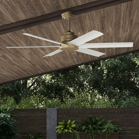 Hunter Kennicott 60 Kennicott 60" 6 Blade Indoor Ceiling Fan Luxe Gold Fans Ceiling Fans Indoor Ceiling Fans