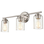 Millennium Lighting 3683 Moven 3 Light 22" Wide Vanity Light Satin Nickel Indoor Lighting Bathroom Fixtures Vanity Light