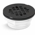 KOHLER K-22676-BL Round PVC Shower Receptor Drain, Black Finish