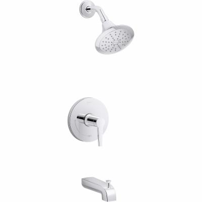 Pitch Lever 1-Handle Tub and Shower Trim in Polished Chrome (Valve Not Included)