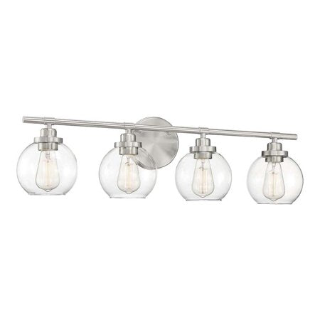 Savoy House 8-4090-4-322 Capra Vanity, 4-Light 240 Total Watts, Warm Brass