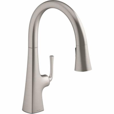 KOHLER K-22062 Graze Pull-down Kitchen Sink Faucet with Three-function Sprayhead
