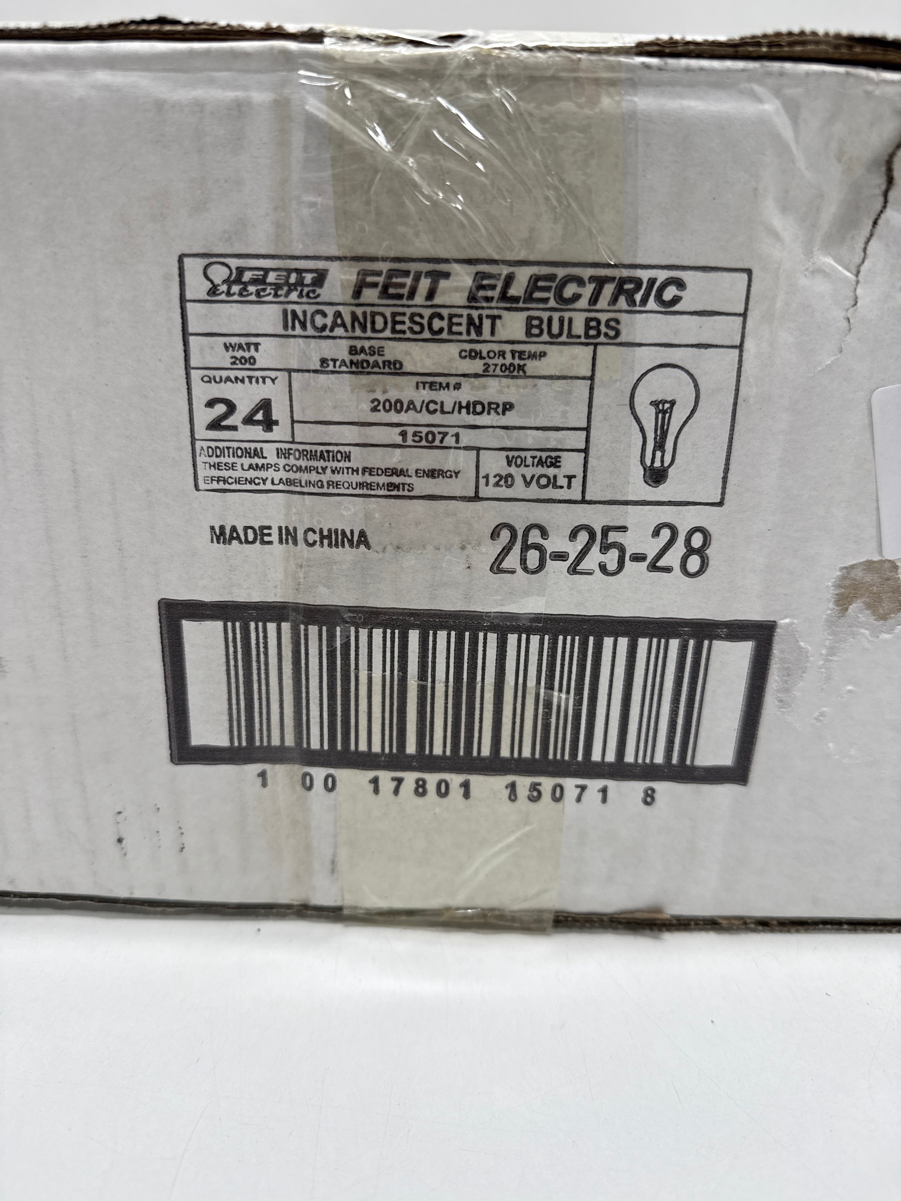 24 x 200-Watt High Lumen Clear A21 Medium E26 Soft White (2700K) Utility Incandescent Light Bulb