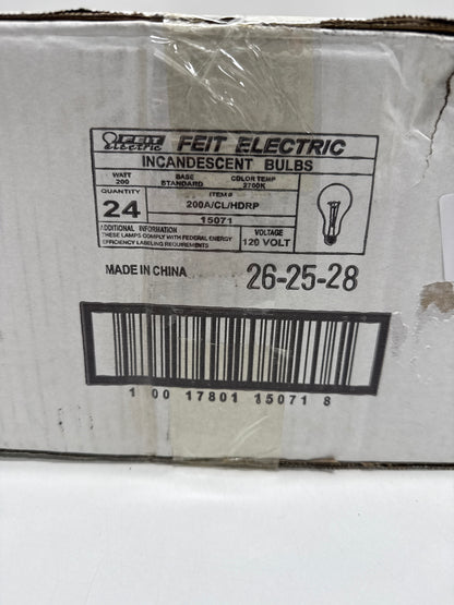 24 x 200-Watt High Lumen Clear A21 Medium E26 Soft White (2700K) Utility Incandescent Light Bulb