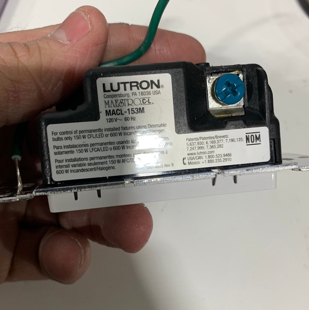 Lutron Maestro White 150 W 3-Way Dimmer Switch 1 Pk