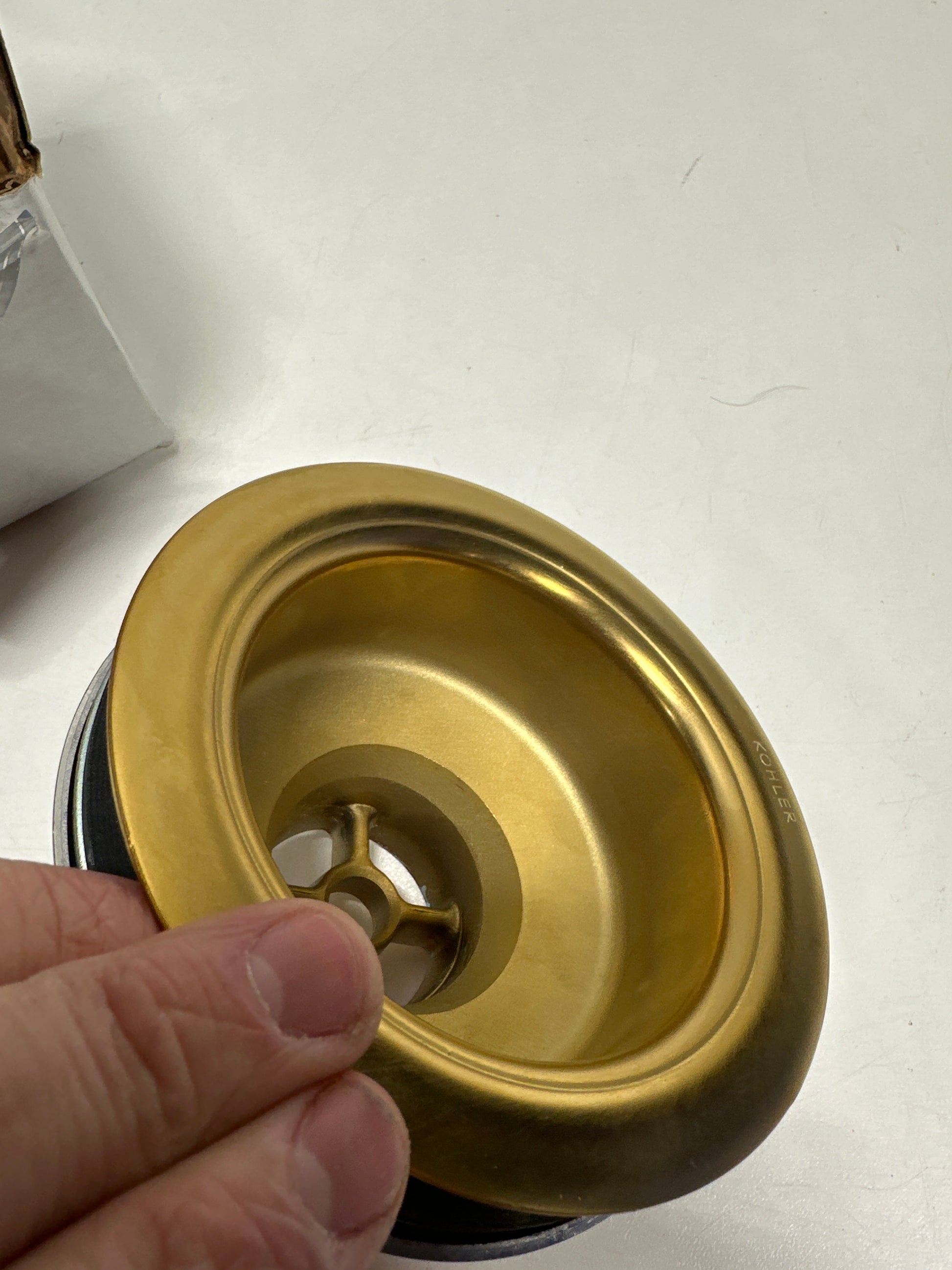 Defect Kohler K-8801 Duostrainer Basket Strainer with Sink Drain and Tailpiece Brushed Modern Brass - *Plumbing